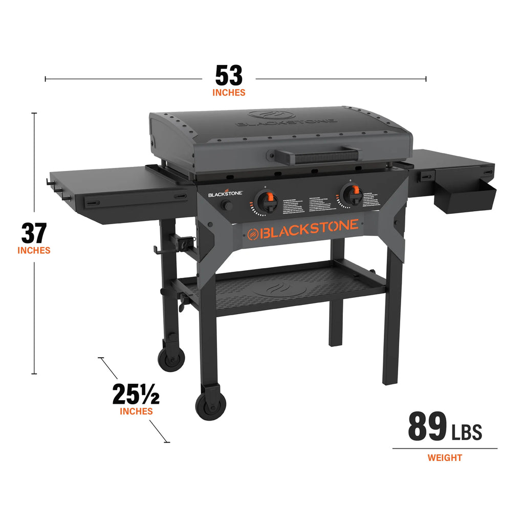 Grătar tip plită pe gaz Blackstone 28” Iron Forged, cu capac