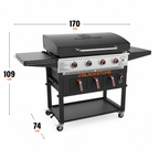 Grătar tip plită pe gaz Blackstone 36” cu Air Fryer