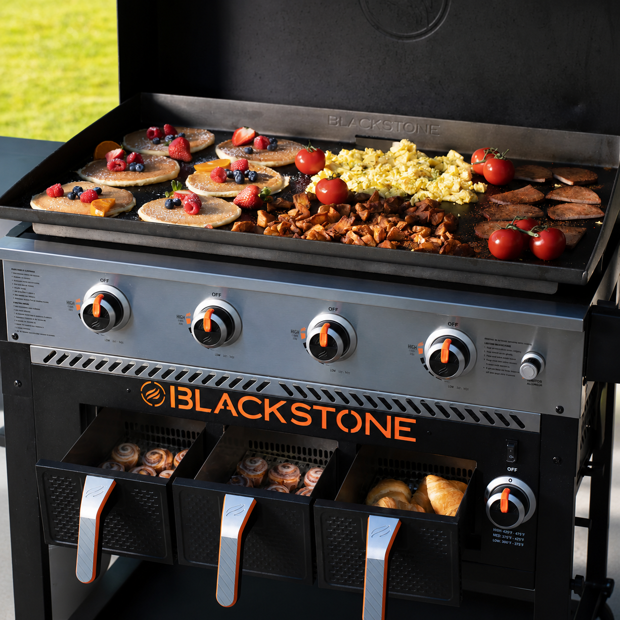 Grătar tip plită pe gaz Blackstone 36” cu Air Fryer