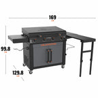 Grătar tip plită pe gaz Blackstone 36” Culinary, cu capac și dulap de depozitare